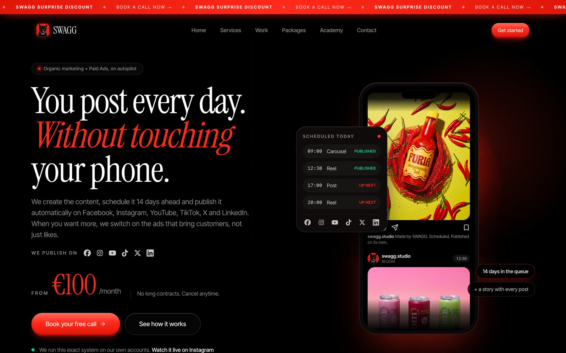 SWAGG · Marketing landing page · Landing page