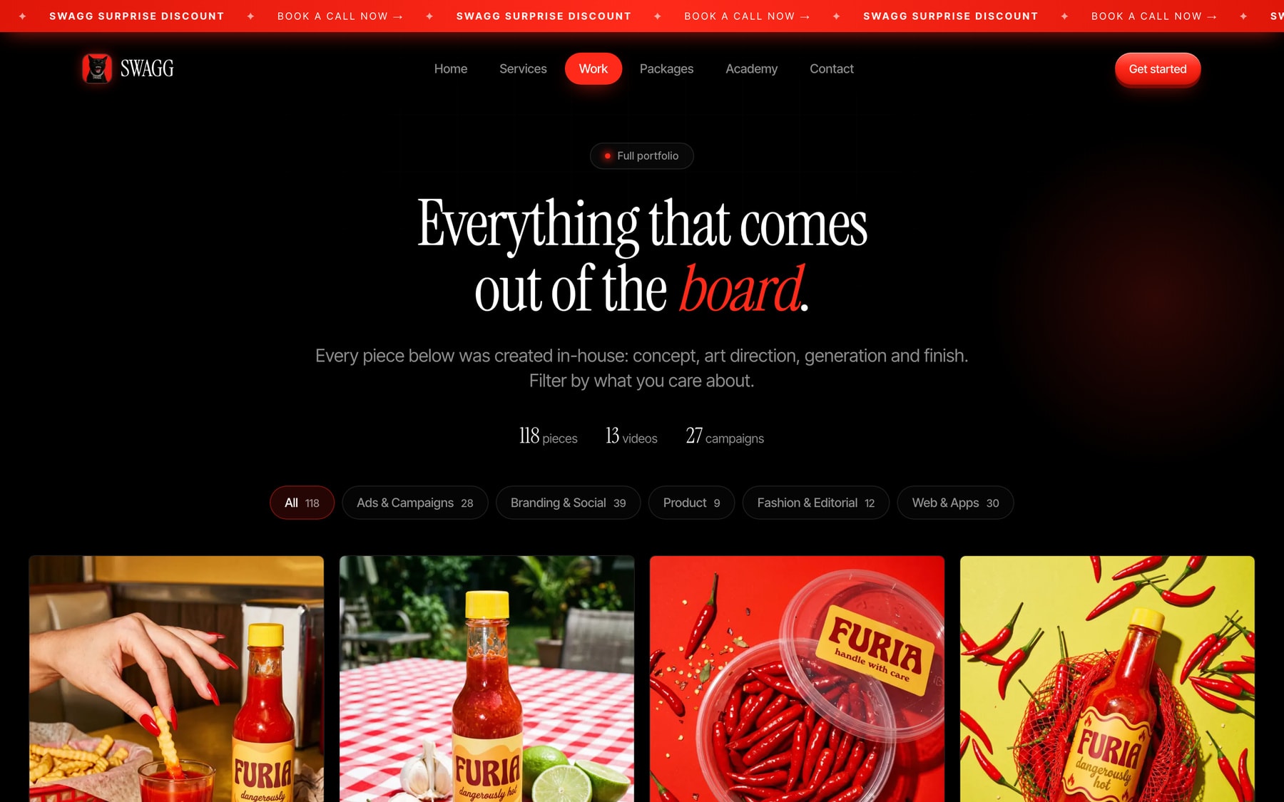 SWAGG · Interactive portfolio · Website